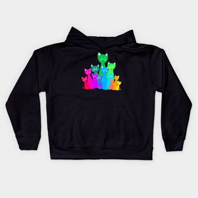 Cats Kids Hoodie by Kelly Louise Art